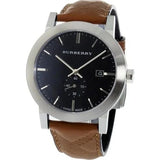 Burberry The City Black Dial Brown Leather Strap Watch for Men - BU9905 Authentic Buy Shop Now