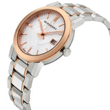 Burberry The City White Dial Two Tone Steel Strap Watch for Women - BU9006 Authentic Buy Shop Now