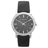 Burberry Heritage Grey Dial Black Leather Strap Watch for Men - BU9024 Authentic Buy Shop Now