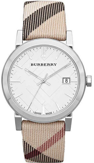 Burberry The City White Dial Brown Leather Strap Watch for Women - BU9113 Authentic Buy Shop Now