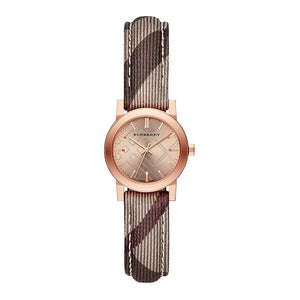 Burberry The City Pink Dial Brown Leather Strap Watch for Women - BU9236 Authentic Buy Shop Now