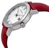 Burberry The City Silver Dial Red Leather Strap Watch for Women - BU9129 Authentic Buy Shop Now