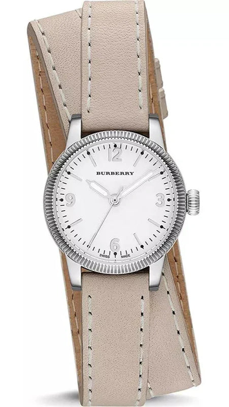 Burberry Utilitarian White Dial Pink Leather Strap Watch for Women - BU7847 Authentic Buy Shop Now