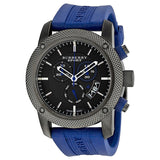 Burberry Sports Chronograph Black Dial Blue Rubber Strap Watch for Men - BU7714 Authentic Buy Shop Now