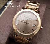 Burberry The City Gold Dial Gold Steel Strap Watch for Women - BU9033 Authentic Buy Shop Now