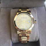 Burberry The City Gold Dial Gold Steel Strap Watch for Women - BU9033 Authentic Buy Shop Now