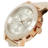 Burberry The City Chronograph Rose Gold Dial Beige Leather Strap Watch For Women - BU9702 Authentic Buy Shop Now