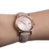 Burberry The City Beige Dial Beige Leather Strap Watch for Women - BU9109 Authentic Buy Shop Now