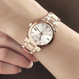 Burberry The City White Dial Rose Gold Steel Strap Watch for Women - BU9004 Authentic Buy Shop Now