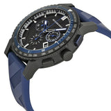 Burberry The City Sport Chronograph Black Dial Blue Rubber Strap Watch For Men - BU9807 Authentic Buy Shop Now