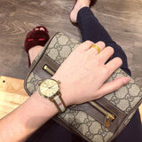 Burberry The Classic Gold Dial Brown Leather Strap Watch for Women - BU10114 Authentic Buy Shop Now