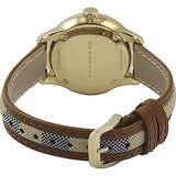 Burberry The Classic Gold Dial Brown Leather Strap Watch for Women - BU10114 Authentic Buy Shop Now