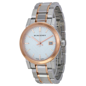 Burberry The City White Dial Two Tone Steel Strap Watch for Women - BU9105 Authentic Buy Shop Now