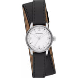 Burberry Utilitarian White Dial Black Leather Strap Watch for Women - BU7845 Authentic Buy Shop Now