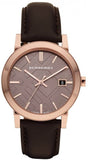 Burberry The City Grey Dial Brown Leather Strap Unisex Watch - BU9755 Authentic Buy Shop Now