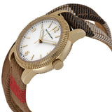 Burberry Utilitarian White Dial Multicolor Leather Strap Watch for Women - BU7851 Authentic Buy Shop Now