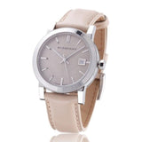 Burberry The City Beige Dial Beige Leather Strap Watch for Women - BU9107 Authentic Buy Shop Now