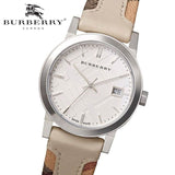 Burberry The City White Dial Beige Leather Strap Watch for Women - BU9132 Authentic Buy Shop Now