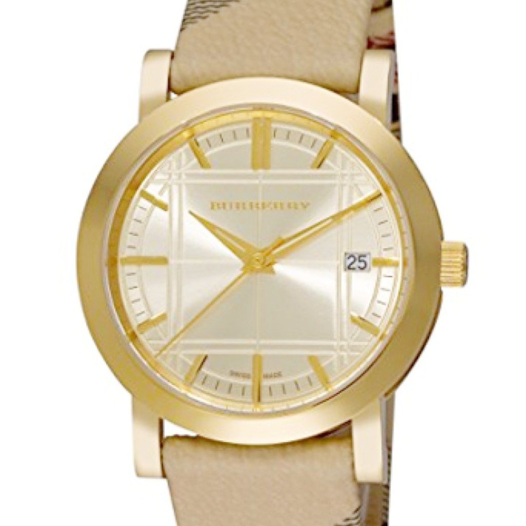 Burberry Heritage Silver Dial Leather Strap Watch for Women - BU1398 Authentic Buy Shop Now