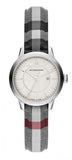 Burberry Classic Stone Silver Dial Horseberry Black Leather Strap Watch for Women - BU10103 Authentic Buy Shop Now