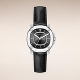 Burberry The Britain Diamonds Black Dial Black Leather Strap Watch for Women - BBY1809 Authentic Buy Shop Now
