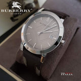 Burberry The City Grey Dial Leather Strap Watch for Men - BU9020 Authentic Buy Shop Now