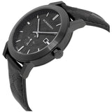 Burberry The City Black Dial Black Leather Strap Watch for Men - BU9906 Authentic Buy Shop Now
