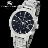 Burberry The City Black Dial Silver Steel Strap Watch for Men - BU9351 Authentic Buy Shop Now