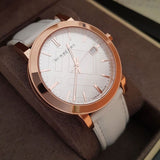 Burberry The City White Dial White Leather Strap Watch for Women - BU9012 Authentic Buy Shop Now