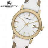 Burberry The City White Dial White Leather Strap Watch for Women - BU9015 Authentic Buy Shop Now