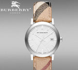Burberry The City Silver Dial Brown Leather Strap Watch for Women - BU9025 Authentic Buy Shop Now