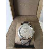 Burberry The City Beige Dial Chequered Brown Leather Strap Watch for Women - BU9029 Authentic Buy Shop Now