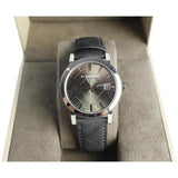 Burberry The City Grey Dial Black Leather Strap Watch for Men - BU9030 Authentic Buy Shop Now