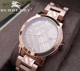 Burberry The City Rose Gold Dial Rose Gold Steel Strap Watch for Women - BU9146 Authentic Buy Shop Now