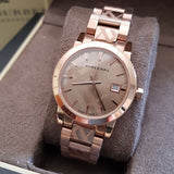 Burberry The City Rose Gold Dial Rose Gold Steel Strap Watch for Women - BU9146 Authentic Buy Shop Now
