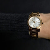 Burberry The City White Dial Rose Gold Steel Strap Watch for Women - BU9204 Authentic Buy Shop Now