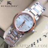 Burberry The City Silver Dial Two Tone Steel Strap Watch for Women - BU9214 Authentic Buy Shop Now