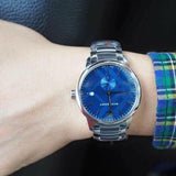 Burberry The Classic Blue Dial Silver Steel Strap Watch for Men - BU10007 Authentic Buy Shop Now