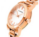 Burberry The City White Dial Rose Gold Steel Strap Watch for Women - BU9204 Authentic Buy Shop Now