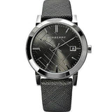 Burberry The City Grey Dial Black Leather Strap Watch for Men - BU9030 Authentic Buy Shop Now