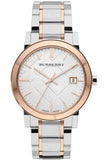 Burberry The City Diamonds White Dial Two Tone Steel Strap Watch for Women - BU9127 Authentic Buy Shop Now