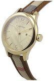 Burberry The Classic Gold Dial Brown Leather Strap Watch for Women - BU10114 Authentic Buy Shop Now