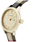 Burberry Classic Champagne Gold Dial Horseferry Leather Strap Watch for Women - BU10104 Authentic Buy Shop Now
