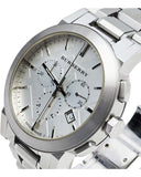 Burberry The City Chronograph Silver Dial Silver Steel Strap Watch for Men - BU9350 Authentic Buy Shop Now