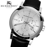 Burberry The City Chronograph White Dial Black Leather Strap Watch for Men - BU9355 Authentic Buy Shop Now