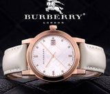 Burberry The City Diamonds White Dial White Leather Strap Watch for Women - BU9130 Authentic Buy Shop Now