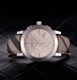 Burberry The City Smoked Brown Dial Brown Leather Strap Watch for Men - BU9361 Authentic Buy Shop Now