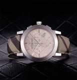Burberry The City Nova Beige Dial Grey Leather Strap Watch for Women - BU9023 Authentic Buy Shop Now
