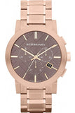 Burberry The City Grey Dial Rose Gold Steel Strap Unisex Watch - BU9754 Authentic Buy Shop Now