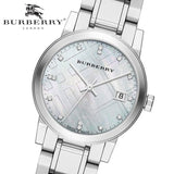 Burberry The City Diamonds Silver Dial Silver Steel Strap Watch for Women - BU9125 Authentic Buy Shop Now